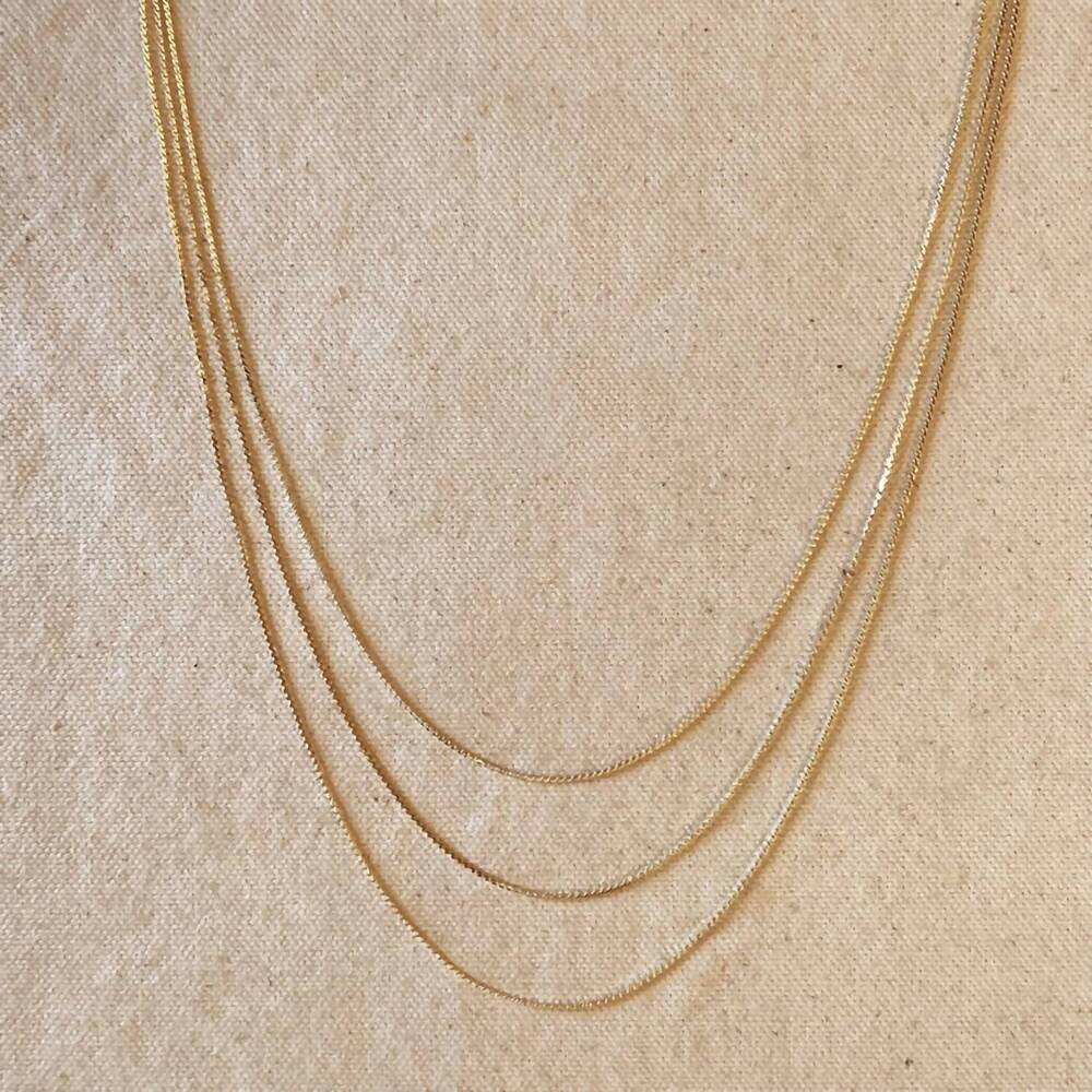 NEW GOLDFI women's dainty chain necklace in gold